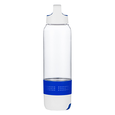 FRESHIE sports bottle with a towel for refreshment and a mobile stand,  blue