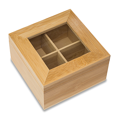 TUKAO krabica na čaj z bambusu, hnedá