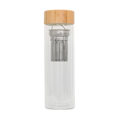 CELLE lahev 420 ml ze skla s infuzérem, transparentní