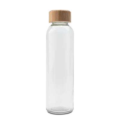 AQUA MADERA fľaša zo skla 500 ml, hnedá