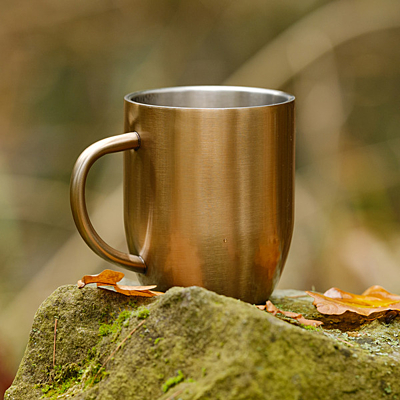 DUSK stainless steel thermo mug 350 ml,  gold