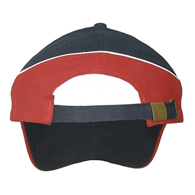 SETUBAL 6 panel cap,  dark blue/red