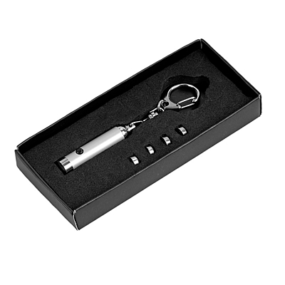 TOPO LED key ring with lamp,  silver