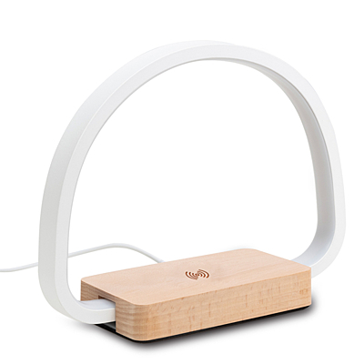 HARBOUR wireless charger with lamp, beige