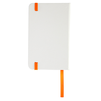 BADALONA notebook with lined pages 90x140 / 160 pages,  orange/white
