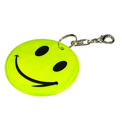 HAPPY KEY reflexný prívesok na kľúče, žltá