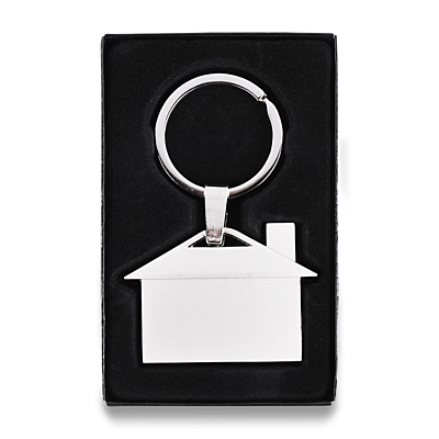 HOUSE RING přívěsek na klíče, stříbrná