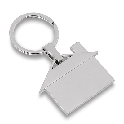 HOUSE RING přívěsek na klíče, stříbrná