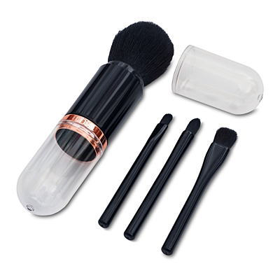 BELLA make-up brushes travel set, black