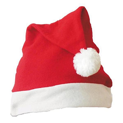 SANTA CAP dětská vánoční čepice, červená/bílá