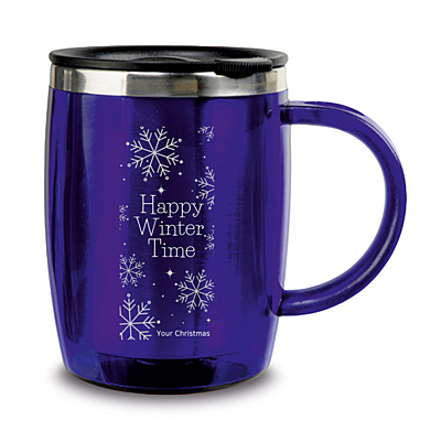 NAVIDAD Christmas 400ml insulated mug, blue