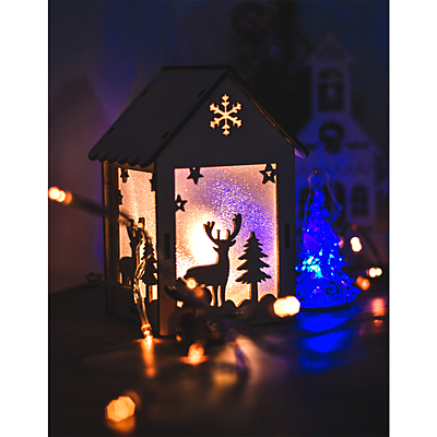 XMAS LIGHT Christmas lantern decoration, white
